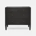 Conrad Dresser Black Faux Raffia 36"L x 18"W x 32"H