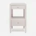 Conrad Nightstand French Gray Faux Raffia 18"L x 18"W x 32"H