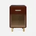 Dante Nightstand Tobacco Full-Grain Leather 18"L x 18"W x 28"H