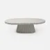 Grady Light Gray Reconstituted Stone Coffee Table 64"L x 40"W x 18"H