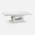 Grier White Plaster Reconstituted Stone Coffee Table 52"L x 30"W x 18"H