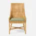 Isla Dining Chair 22"W x 24"D x 36"H Natural Peeled Rattan Ettrick Blush Cotton Jute