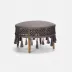 Izzy Zinc/Weathered Natural Performance Macrame/Rustic Teak Coffee Table 28"D x 18"H