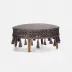 Izzy Zinc/Weathered Natural Performance Macrame/Rustic Teak Coffee Table 36"D x 18"H