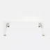 Jarin Coffee Table Designer White Faux Belgian Linen 48"L x 48"W x 18"H