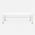 Jarin Coffee Table Designer White Faux Belgian Linen 60"L x 40"W x 18"H