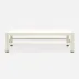 Jarin Coffee Table White Faux Belgian Linen 60"L x 40"W x 18"H