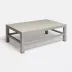 Jarin Coffee Table Light Gray Faux Belgian Linen 52"L x 30"W x 18"H