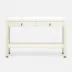 Jarin Console White Faux Belgian Linen 48"L x 12"W x 31"H