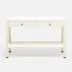 Jarin Console White Faux Belgian Linen 48"L x 18"W x 31"H