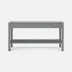 Jarin Console Graphite Faux Belgian Linen 60"L x 18"W x 31"H