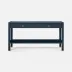 Jarin Console True Navy Faux Belgian Linen 60"L x 18"W x 31"H