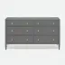 Jarin Dresser Graphite Faux Belgian Linen 60"L x 20"W x 34"H