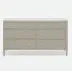 Jarin Dresser Light Gray Faux Belgian Linen 60"L x 20"W x 34"H