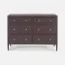 Jarin Dresser Aubergine Faux Belgian Linen 48"L x 20"W x 34"H