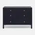 Jarin Dresser Dark Navy Faux Belgian Linen 48"L x 20"W x 34"H