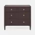 Jarin Dresser Aubergine Faux Belgian Linen 36"L x 18"W x 32"H