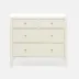 Jarin Dresser White Faux Belgian Linen 36"L x 18"W x 32"H