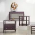 Jarin Nightstand Aubergine Faux Belgian Linen 30"L x 18"W x 22"H