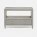 Jarin Low Nightstand Light Gray Faux Belgian Linen 30"L x 18"W x 22"H