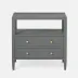 Jarin Nightstand Graphite Faux Belgian Linen 30"L x 18"W x 30"H