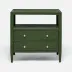 Jarin Nightstand Moss Faux Belgian Linen 30"L x 18"W x 30"H