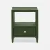 Jarin Low Nightstand Moss Faux Belgian Linen 18"L x 18"W x 22"H