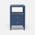 Jarin Nightstand True Navy Faux Belgian Linen 18"L x 18"W x 30"H