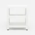 Jarin Side Table Designer White Faux Belgian Linen 24"L x 24"W x 28"H