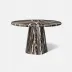 Novak Zebra Gloss Reconstituted Veneer/Faux Bone Entry Table 32"D x 30"H