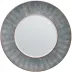 Armond Cool Gray Walnut Realistic Faux Shagreen Veneer Mirror 38" Round