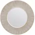 Armond Sand Sycamore Realistic Faux Shagreen Veneer Mirror 38" Round