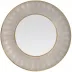 Armond Sand Brass Realistic Faux Shagreen Metal Mirror 38" Round