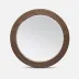 Flannery Indoor/Outdoor Chestnut Faux Wicker Mirror 44" Round