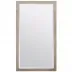 Sidney Warm Silver Faux Silk Rectangular Mirror 22"W x 38"H