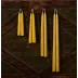 Gold Beeswax Tapers, Pair - 12" (15-20 hrs)