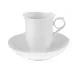 Waves Relief White Coffee Cup & Saucer 18 L