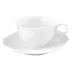 Waves Relief White Tea Cup & Saucer V 0