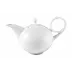 Waves Relief White Teapot V 0