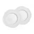 Waves Relief White Plate Set