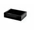 Ice Black Lucite  Soap Dish (4.25"W x 5.5"L x 1.5"H)