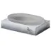 Breeze Ombre Gray Enamel/Silver Trim Rectangular Soap Dish (5.5"L x 4"W x 1.5"H)