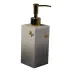 Breeze Ombre Natural Enamel/Gold Trim Lotion/Soap Dispenser (2.75"W x 8.25"H)