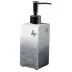Breeze Ombre Gray Enamel/Silver Trim Lotion/Soap Dispenser (2.75"W x 8.25"H)
