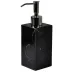 Marbleous Faux Marble Black Enamel/Silver Trim  Lotion/Soap Dispenser (2.75"W x 8.25"H)