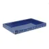 Deauville French Blue Enamel/Gold Medium Rectangle Tray (10"W x 15"L x 1.5"H)
