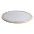 Foret/Distressed Matte Taupe/Gold Oval Vanity Tray w. Mirror (16"L X 13"W)