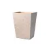 Foret/Distressed Matte Taupe/Gold Straight Wastebasket + Liner (8.75"L X 7"W X 11.5"H)