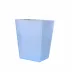 Ice Frosted Sky Lucite  Wastebasket + Liner (7.5"W x 9"L x 11.25"H)