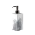 Lava/Explosive Pure White/Silver  Lotion/Soap Dispenser (2.75"W x 8.25"H)